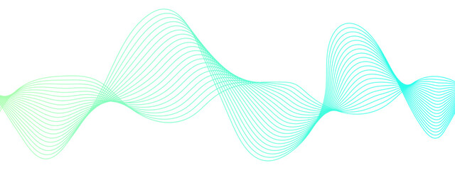 Abstract Blue Wavy lines background. Futuristic data frequency flowing technology lines. Geometric data science frequency gradient lines with blue gradient. 