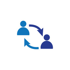 Discussion business icon vector logo design template