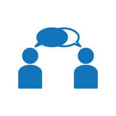 Discussion business icon vector logo design template