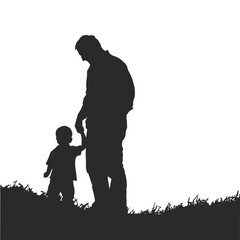 Father and Child Silhouette