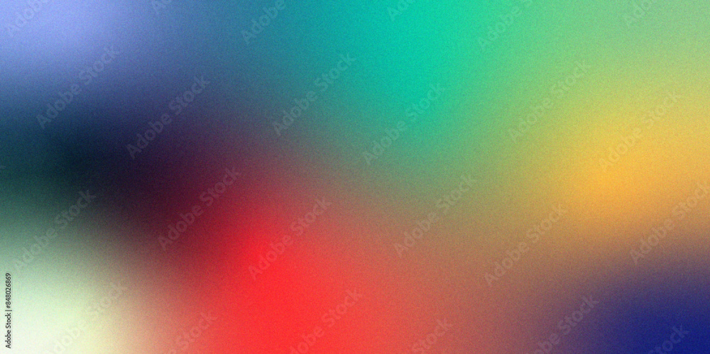 Poster orange purple pink magenta blue grainy vibrant blurred gradient color flow. grain and rough texture 