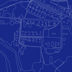 Abstract map. Urban city top view. Vector blueprint.