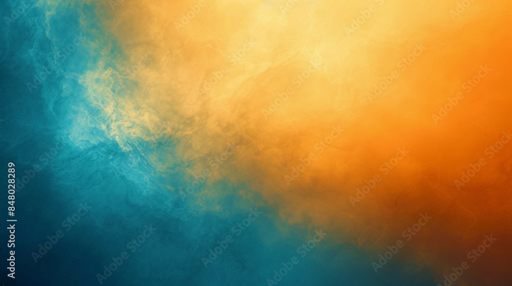 Canvas Prints orange and azure gradient background. powerpoint and business background