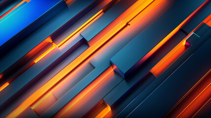 Obraz premium Orange and Azure with templates metal texture soft lines tech gradient abstract diagonal background