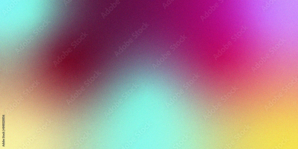 Leinwandbilder orange purple pink magenta blue grainy vibrant blurred gradient color flow. grain and rough texture 