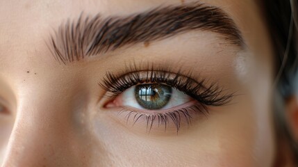 Obraz premium Close up of eye with makeup
