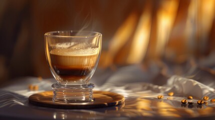 Minimalist glass of coffee