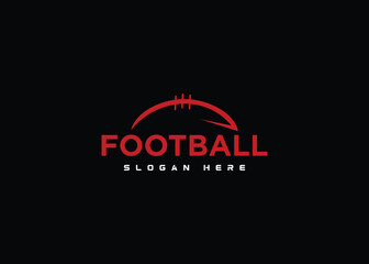 Minimal American Football logo vector - Rugby logo