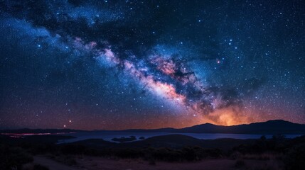 Obraz premium Serene Nightscapes: Tasmania Dark Sky Reserve's Starry Splendor