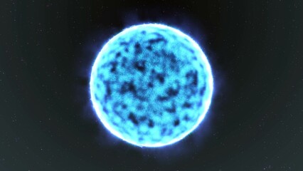 energy sector. Futuristic magical plasma circle glows in space