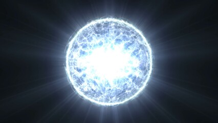 energy sector. Futuristic magical plasma circle glows in space