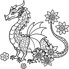 Flower Dragon. Fairytale Flowers