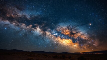 Fototapeta premium Majestic Andes Dark Sky: Milky Way and Stars in Minimalist Setting