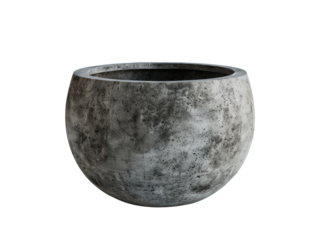 Round concrete pot for modern garden decoration, perfect for outdoor or indoor use. Stylish and durable planter for various plants and flowers.