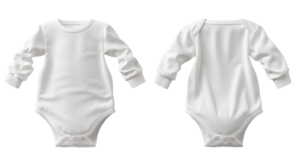 Mockup of a white romper for kids, displayed in a transparent cutout design, ideal for showcasing children's clothing.
