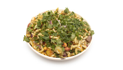 Indian dish bhelpuri, spicy food