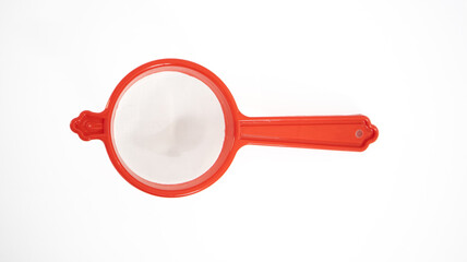 Plastic Tea strainer on white background