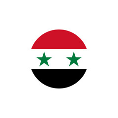Round Syria country flag design element