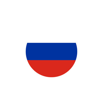 Round Russia country flag design element