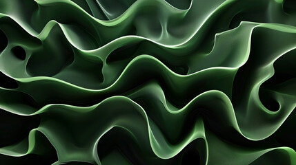 Obraz premium Abstract Green Texture: A Wavy, Lush, and Serene Background