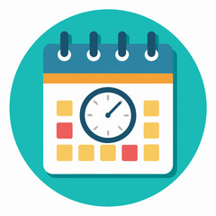 Calendar Clock Vector illustration