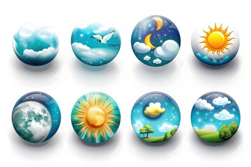 set of icons for a weather