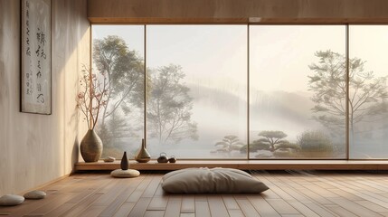 Zen and Tranquil Interior Spaces Serene Ambiance and Calm Retreats