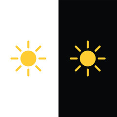 Sun icon vector logo design template