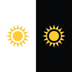 Sun icon vector logo design template