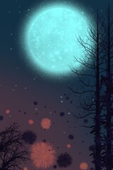 moon and stars
