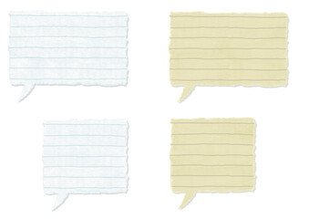 千切ったノートの切れ端風ふきだし