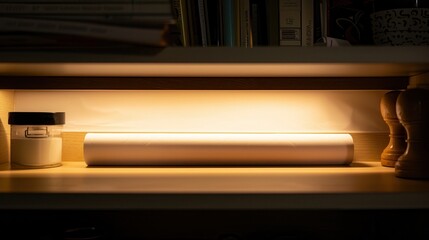 Blank white cardboard tube with a CD inside - Close up view