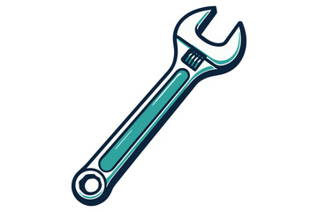 tool, isolated, equipment, tools, set, metal, white, illustration, vector, dental, icon, wrench.