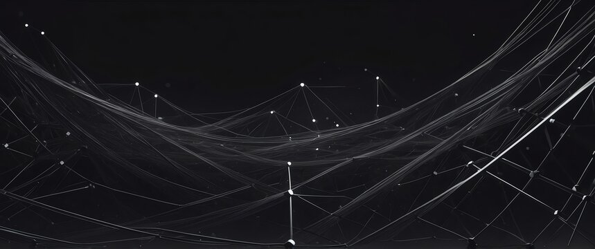 black theme artificial intellifence abstract concept banner background illustration