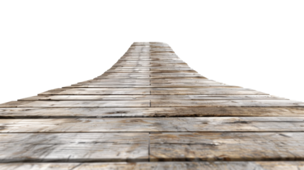 Wooden Bridge cut out transparent isolated on white background PNG file