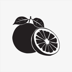 Grapefruit vector art illustration on a white background
