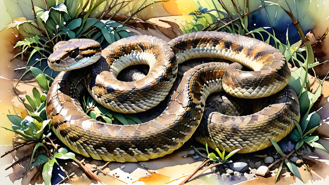 close up of a python