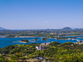 Fototapeta premium 【熊本県】天草の千巌山展望台からの風景