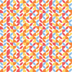 Geometric texture. Colourful abstract background in Bauhaus style. Vector illustration