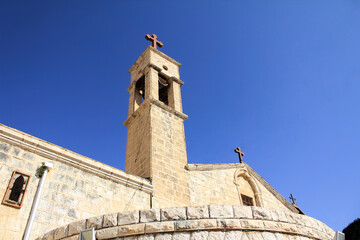 bell tower of the church in israel