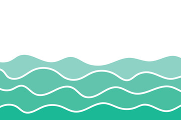 Abstract wave. Blue sea background. Vector illustration