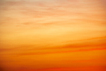 Beautiful , luxury soft gradient orange gold clouds and sunlight on the blue sky perfect for the background, take in everning,Twilight, Large size, high definition landscape photo