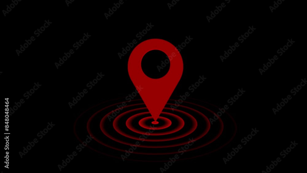 Poster 4k 3d location pin moves up and down. to pinpoint a location on the map,3d location icon animation. 