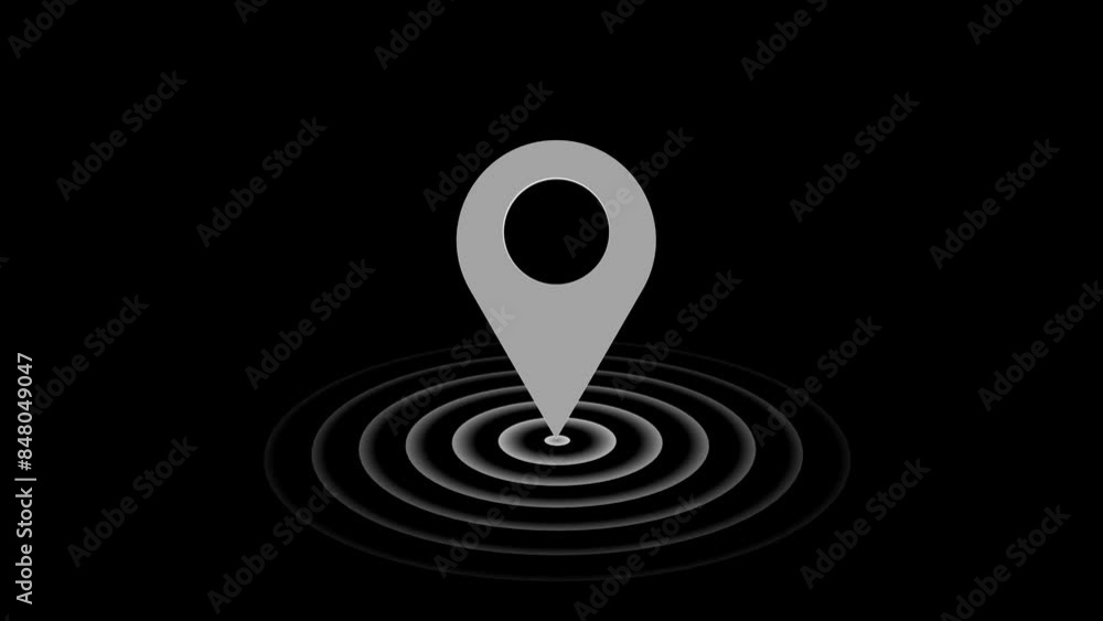 Poster 4k 3d location pin moves up and down. to pinpoint a location on the map,3d location icon animation. 