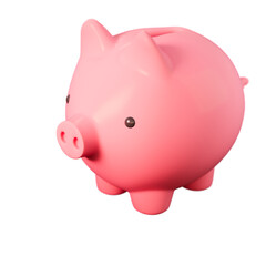 Pink piggy bank isolated transparent png