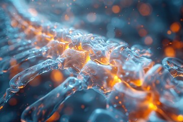 Abstract Blue and Orange Texture, Generative AI