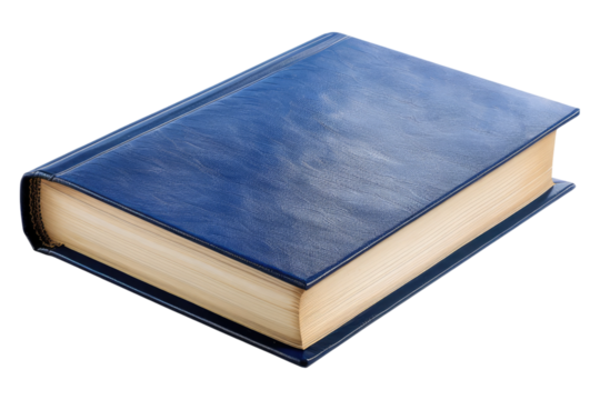 Blue book isolated on transparent background