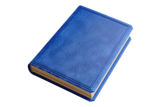 Blue book isolated on transparent background