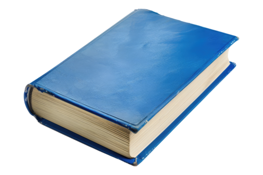 Blue book isolated on transparent background