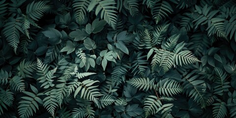 Fototapeta premium A close-up shot of a bunch of green leaves, perfect for nature or environmental themed projects